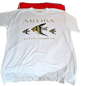 Best T's Tee Shirt ARUBA White large new
